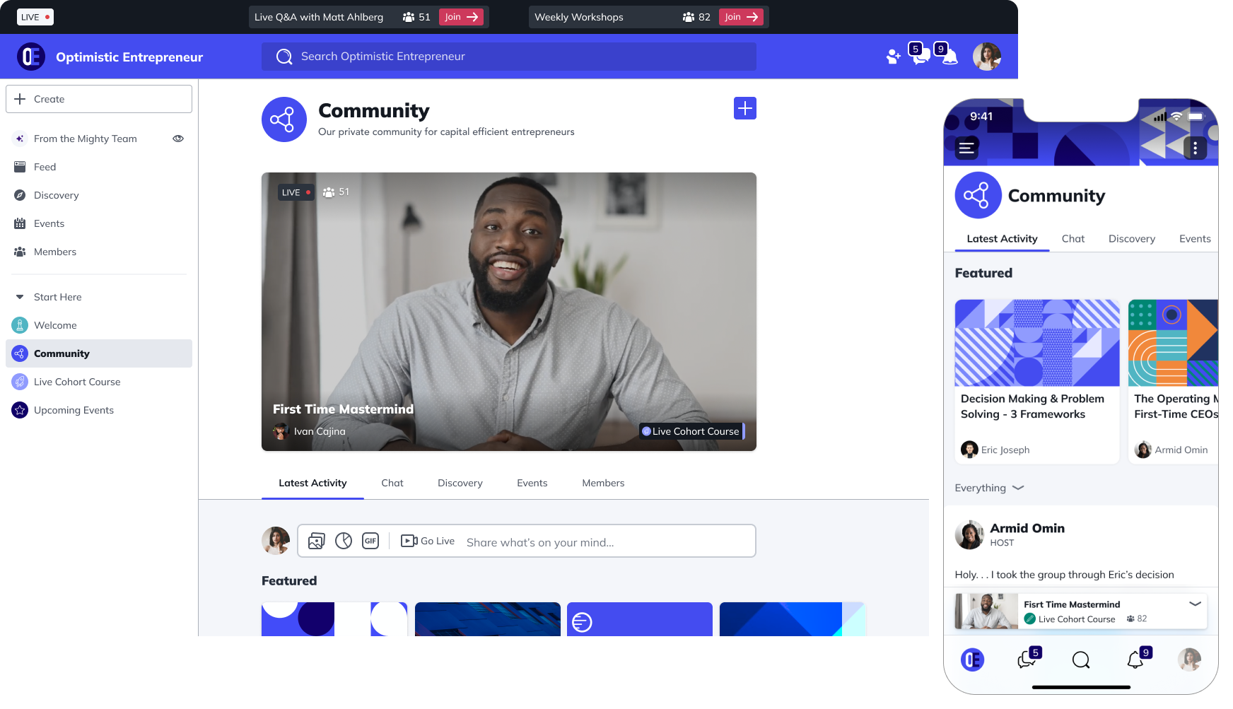 screenshot of Mighty Networks